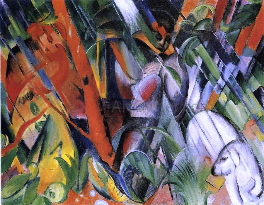 Franz Marc In the Rain - Hand Painted Oil Painting