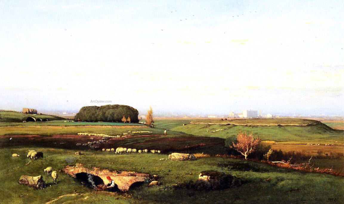 George Inness In the Roman Campagna - Hand Painted Oil Painting