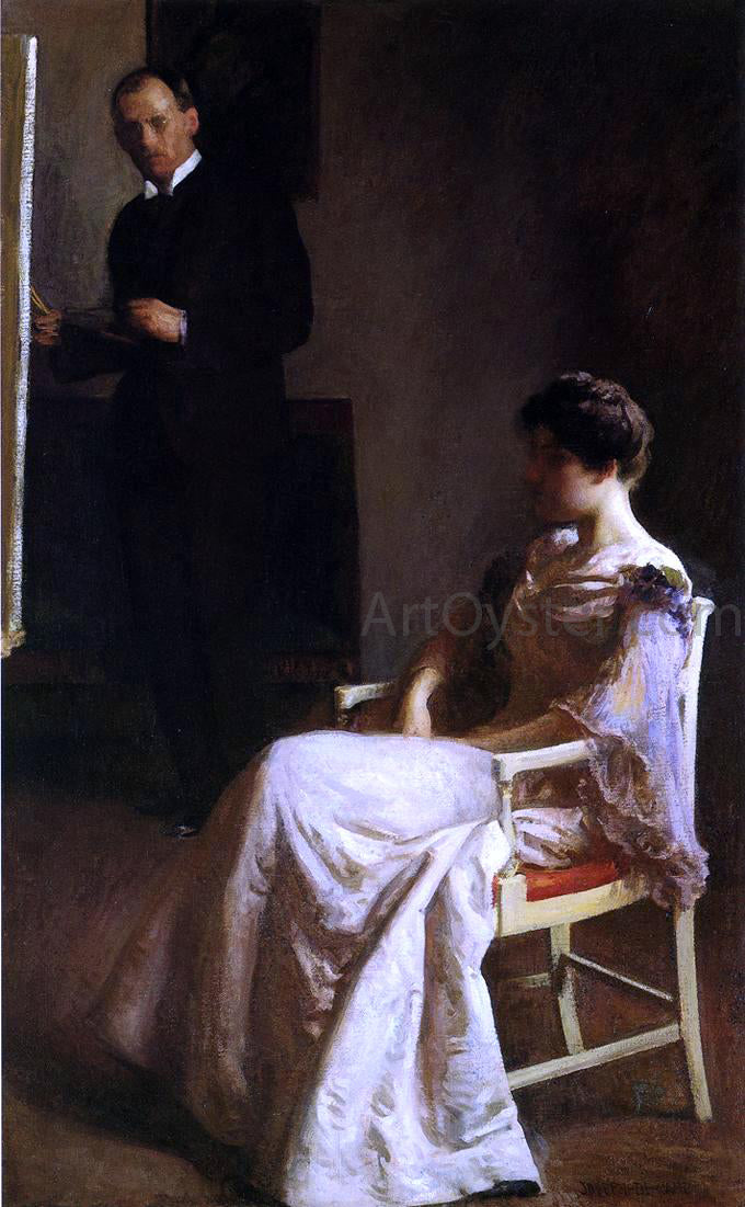 Joseph DeCamp In the Studio - Hand Painted Oil Painting