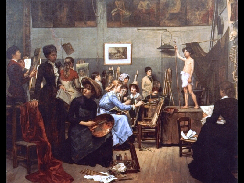 Maria Konstantinowna Bashkirtseff In the Studio - Hand Painted Oil Painting