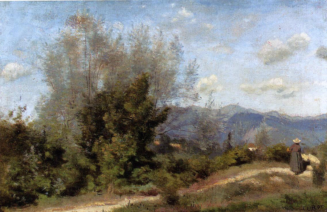 Jean-Baptiste-Camille Corot In the Vicinity of Geneva - Hand Painted Oil Painting