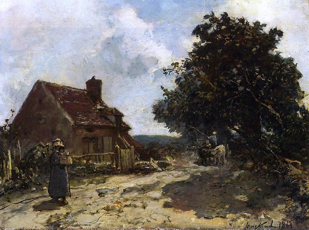 Johan Barthold Jongkind In the Vicinity of Nevers - Hand Painted Oil Painting