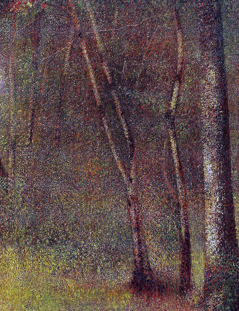 Georges Seurat In the Woods at Pontaubert - Hand Painted Oil Painting