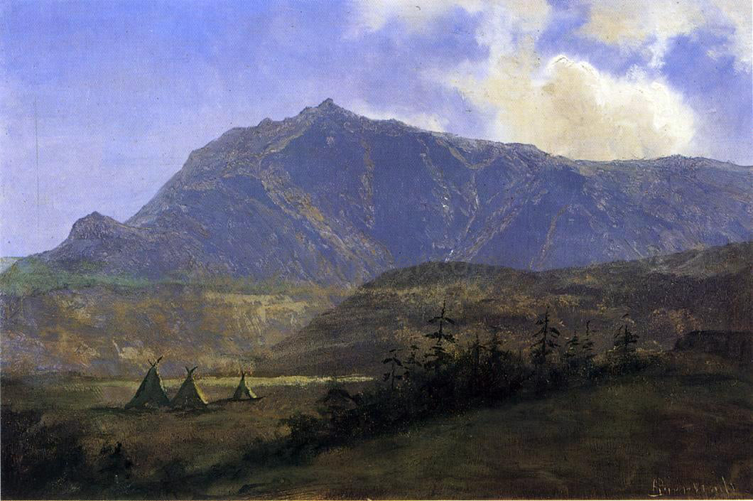 Albert Bierstadt Indian Encampment - Hand Painted Oil Painting