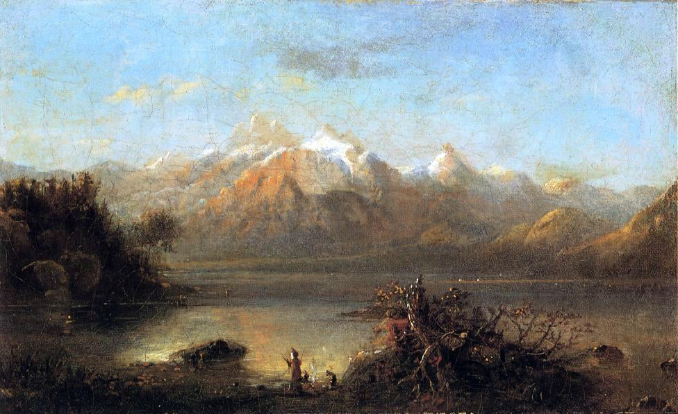 Alfred Jacob Miller Indian Encampment - Hand Painted Oil Painting