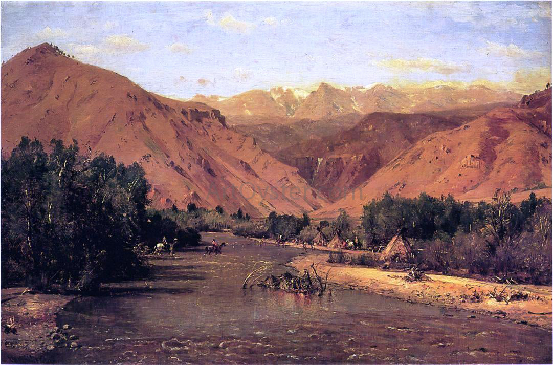 Thomas Worthington Whittredge Indian Encampment on the Platte (II) - Hand Painted Oil Painting