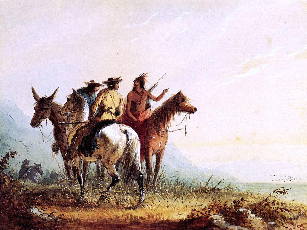 Alfred Jacob Miller Indian Guide - Hand Painted Oil Painting