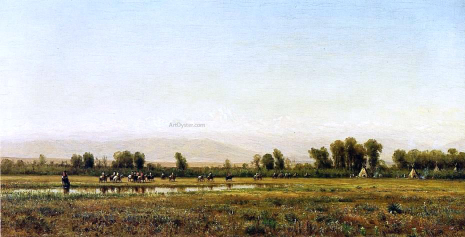 Thomas Worthington Whittredge Indian Reservation - Hand Painted Oil Painting