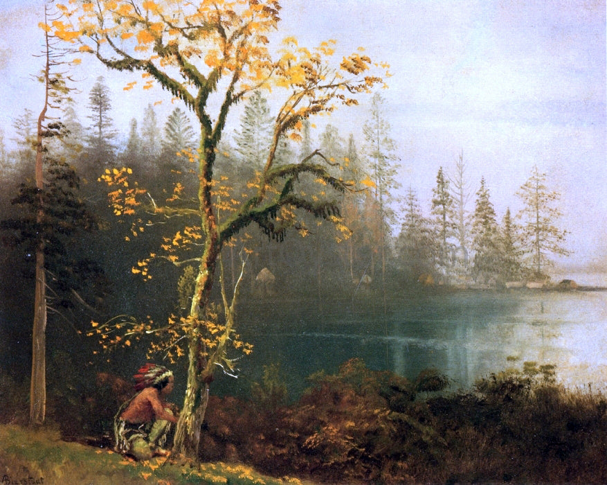 Albert Bierstadt Indian Scout - Hand Painted Oil Painting