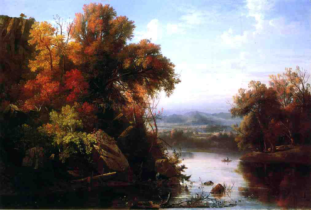Marie-Francois-Regis Gignoux Indian Summer - Hand Painted Oil Painting