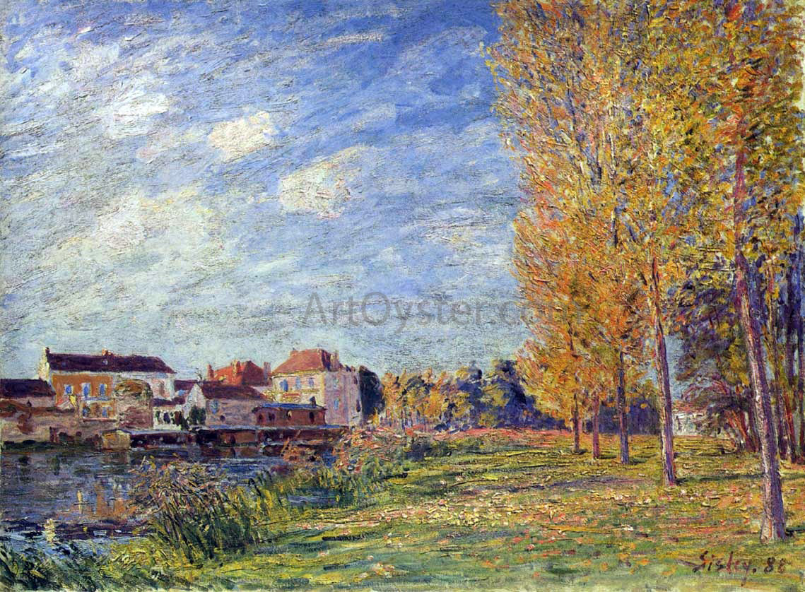 Alfred Sisley Indian Summer at Moret - Sunday Afternoon - Hand Painted Oil Painting
