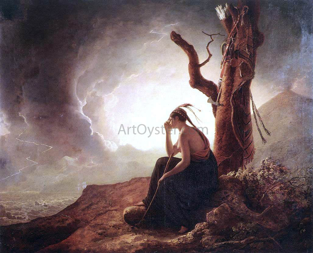 Joseph Wright Indian Widow - Hand Painted Oil Painting