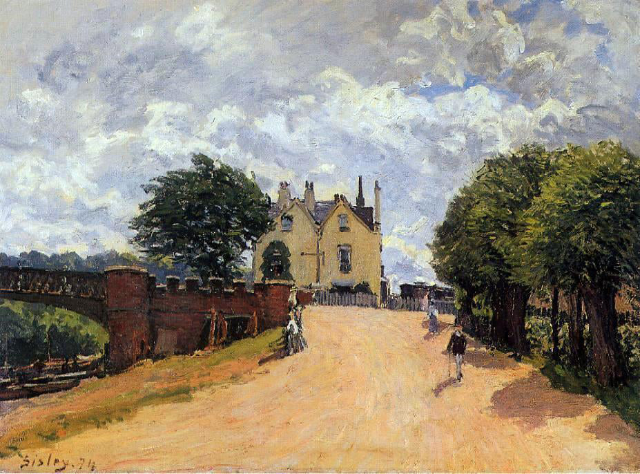 Alfred Sisley Inn at East Molesey with Hampton Court Bridge - Hand Painted Oil Painting