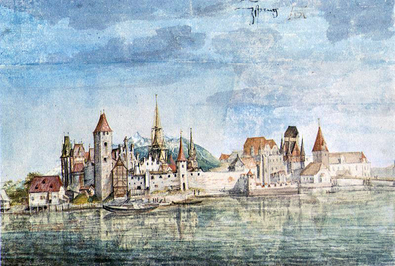 Albrecht Durer Innsbruck Seen from the North - Hand Painted Oil Painting