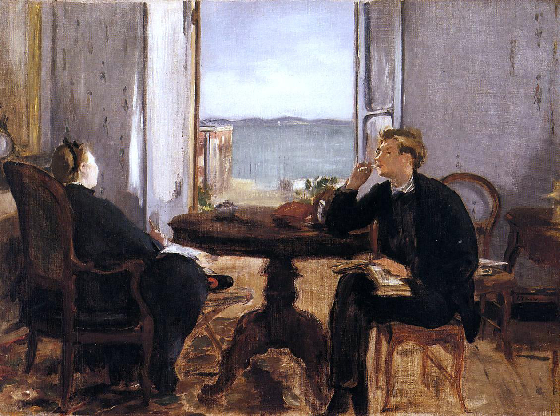 Edouard Manet Interior at Arcachon - Hand Painted Oil Painting