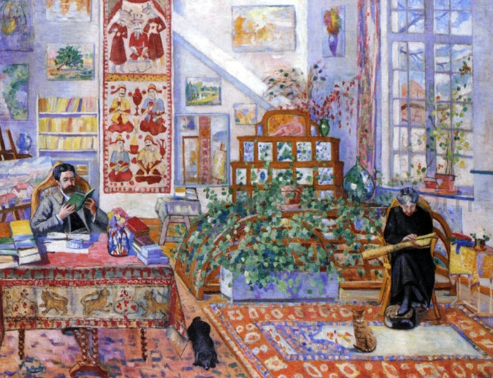 Georgette Agutte An Interior - Hand Painted Oil Painting