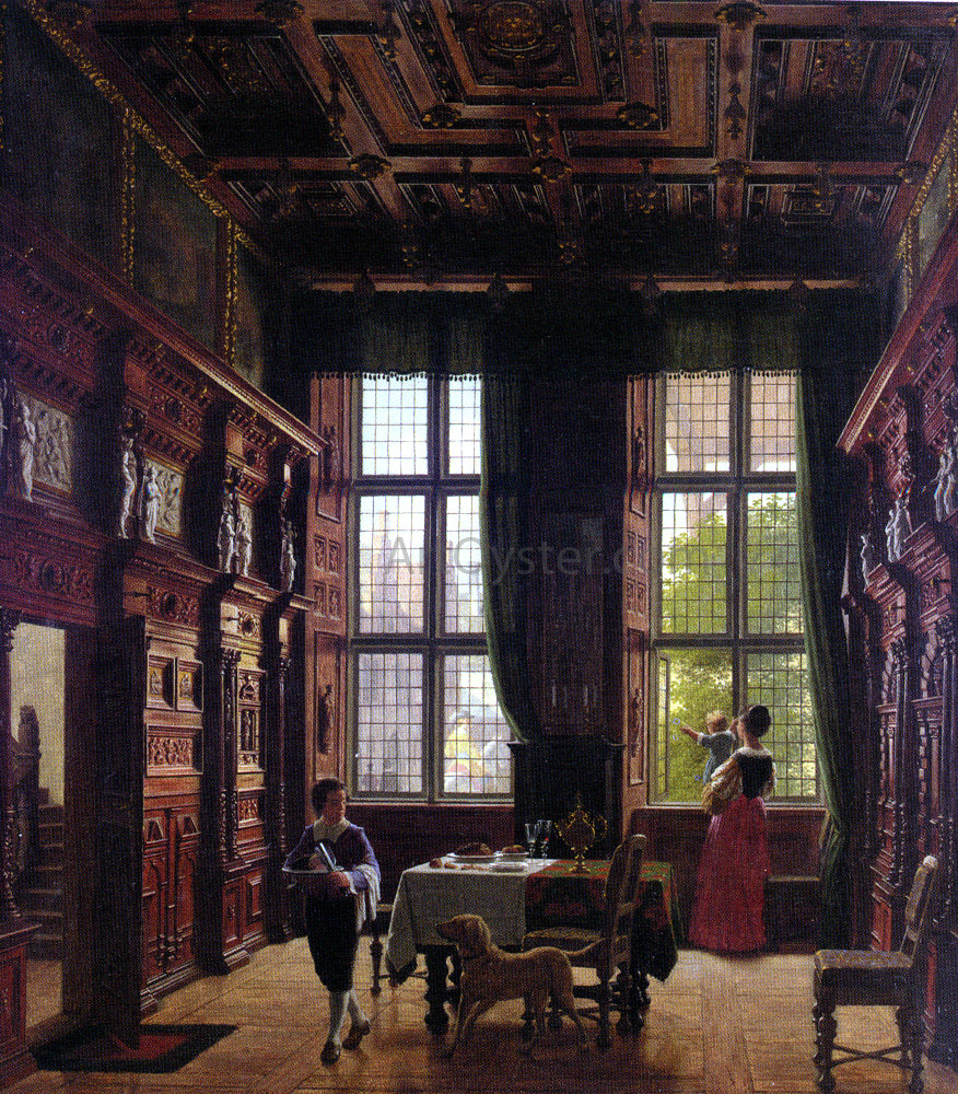 Heinrich Hansen Interior, Lubeck - Hand Painted Oil Painting