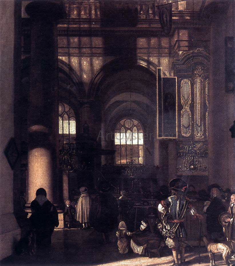 Emanuel De Witte Interior of a Church - Hand Painted Oil Painting