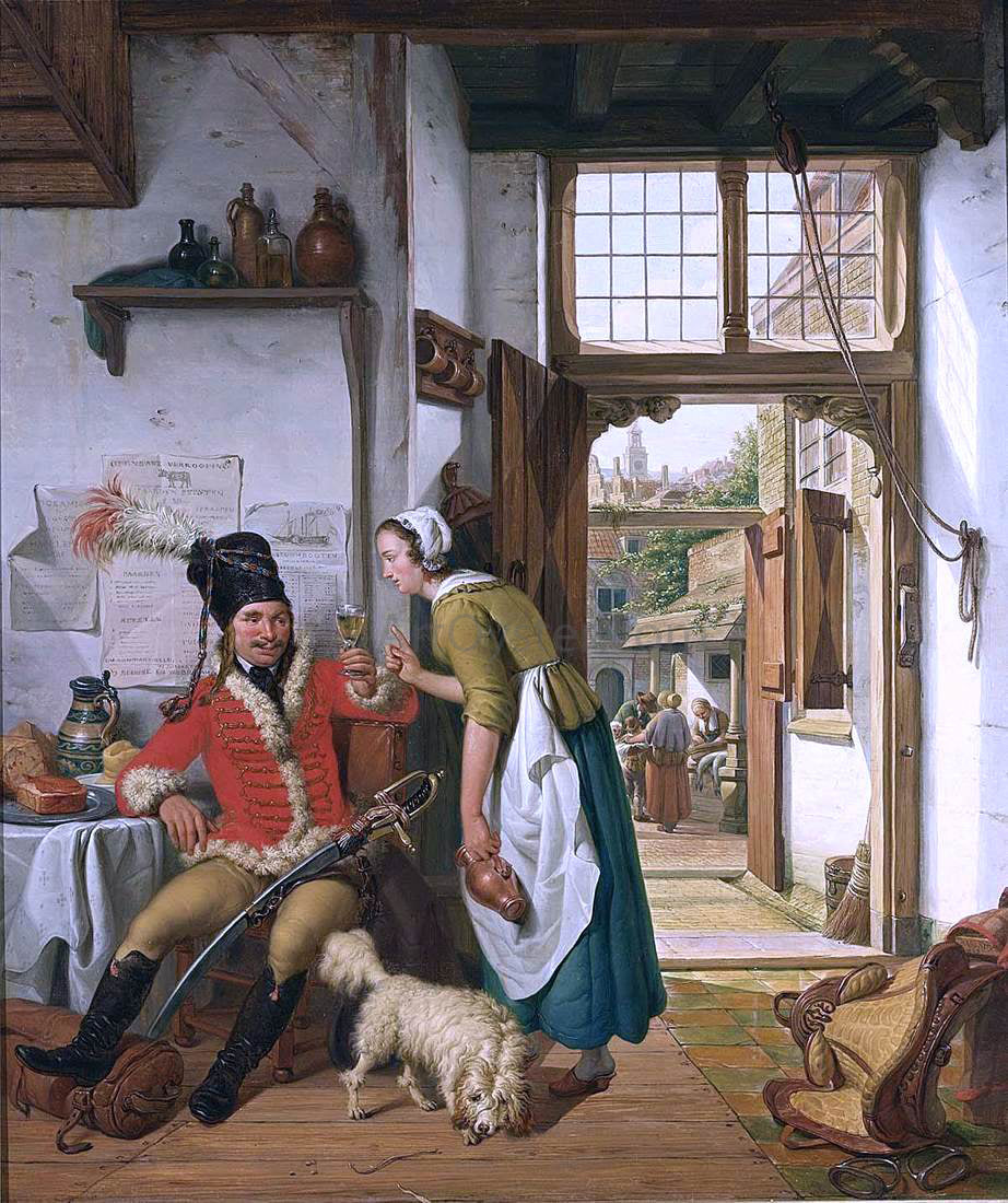 Abraham Van I Strij Interior of an Inn - Hand Painted Oil Painting
