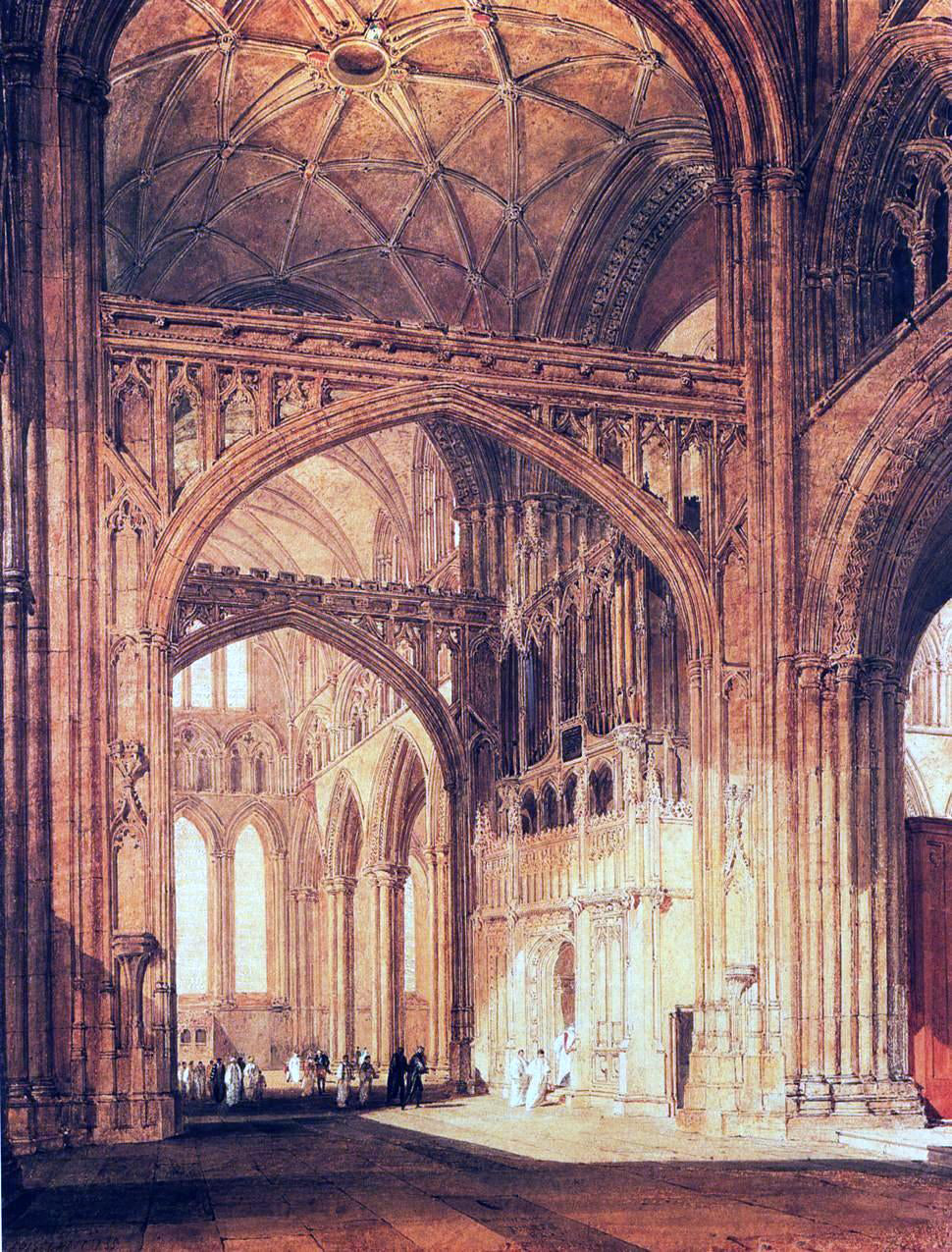 Joseph William Turner Interior of Salisbury Cathedral - Hand Painted Oil Painting