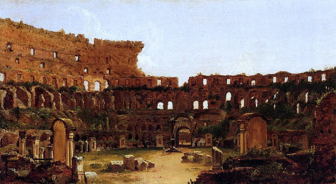  Antoine-Felix Boisselier Interior of the Colosseum, Rome - Hand Painted Oil Painting