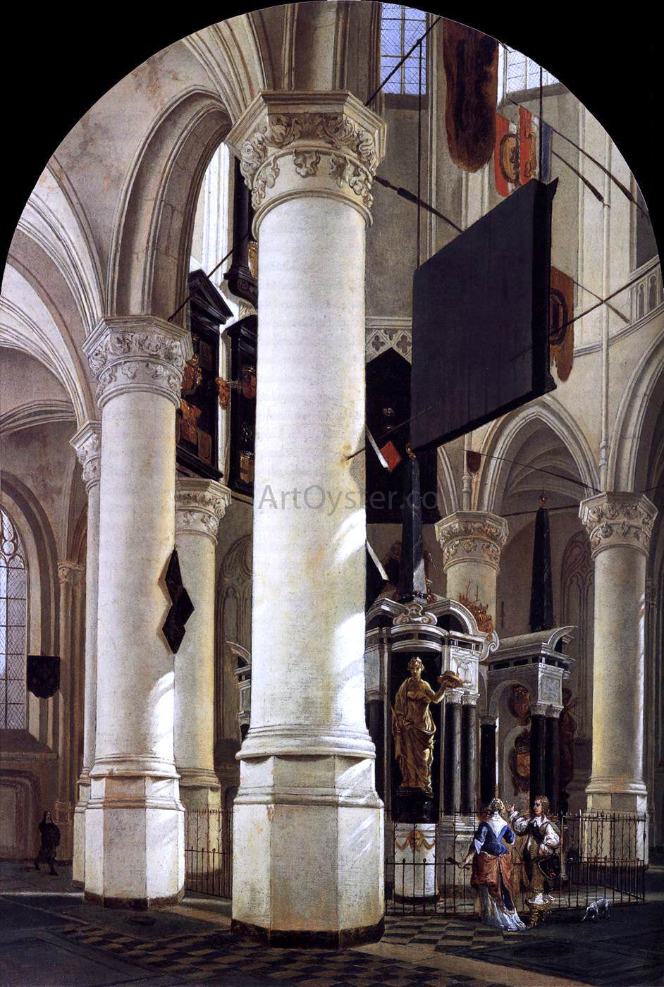 Gerard Houckgeest Interior of the Nieuwe Kerk, Delft, with the Tomb of William the Silent - Hand Painted Oil Painting