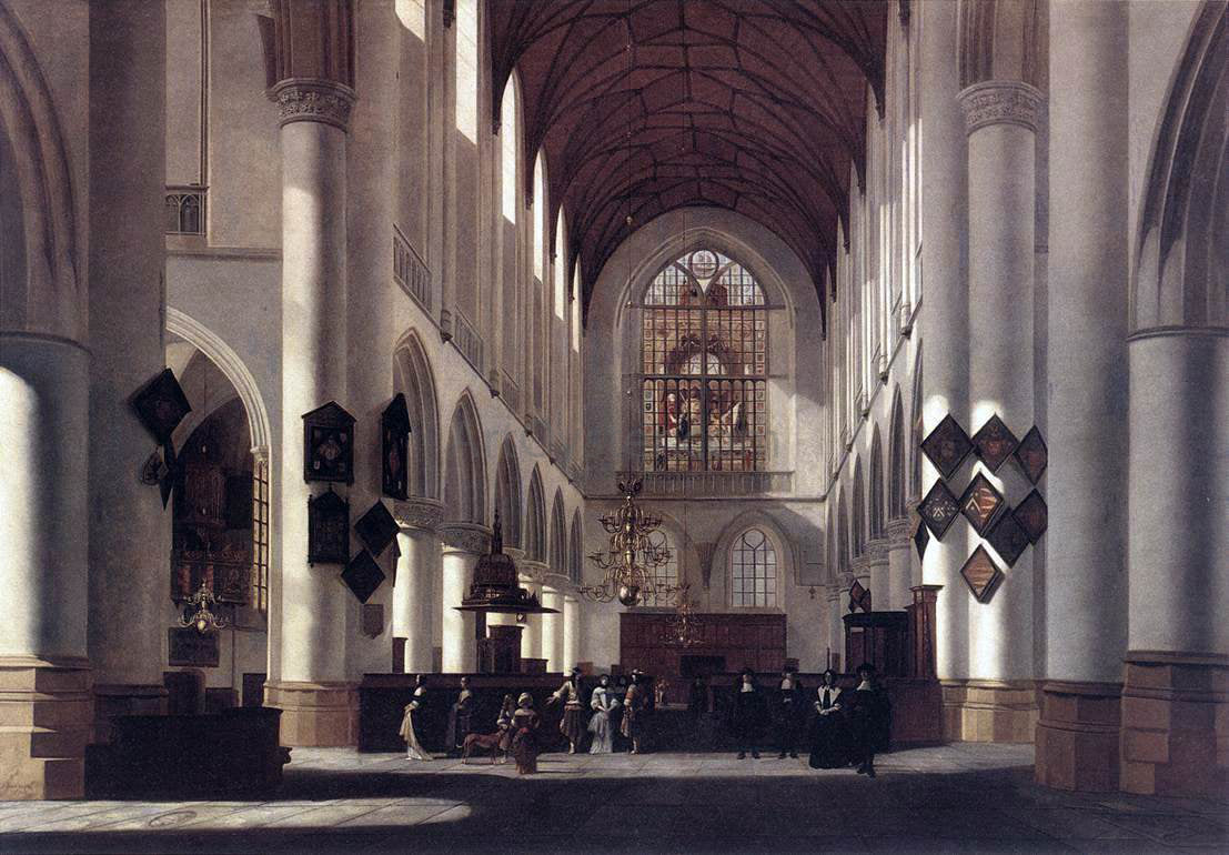  Job Adriaensz Berckheyde Interior of the St Bavo in Haarlem - Hand Painted Oil Painting
