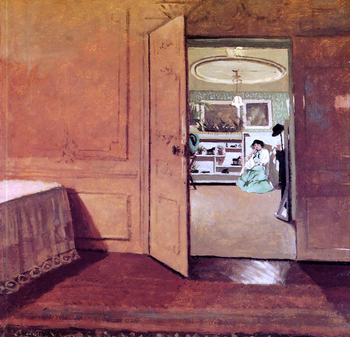 Felix Vallotton Interior, Vestibule by Lamplight - Hand Painted Oil Painting