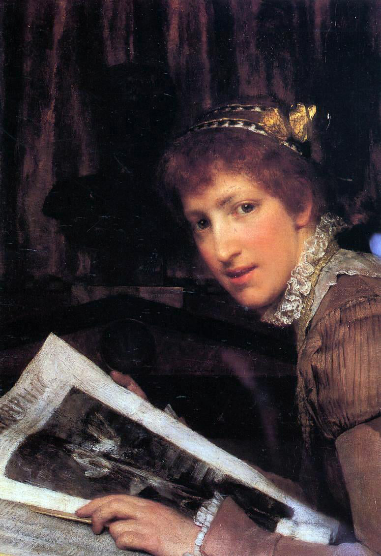 Sir Lawrence Alma-Tadema Interrupted - Hand Painted Oil Painting