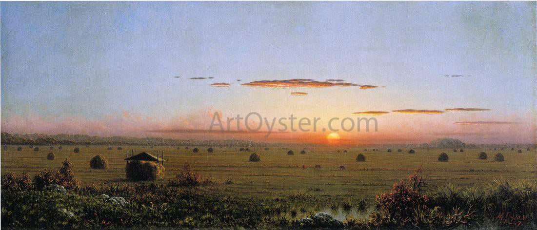 Martin Johnson Heade Ipswich Marshes - Hand Painted Oil Painting