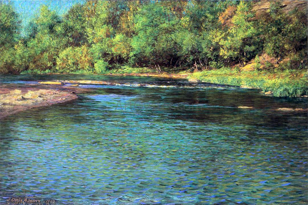 John Ottis Adams Iridescence of a Shallow Stream - Hand Painted Oil Painting