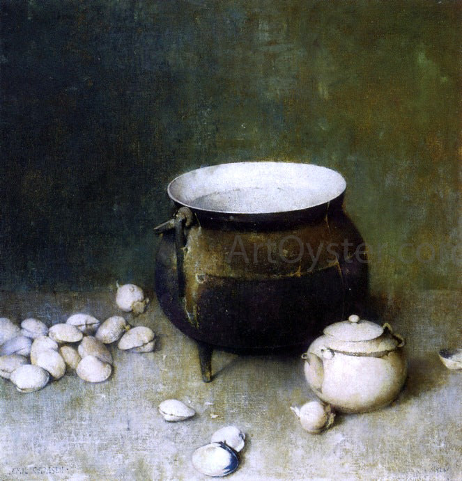 Emil Carlsen Iron Kettle and Clams - Hand Painted Oil Painting
