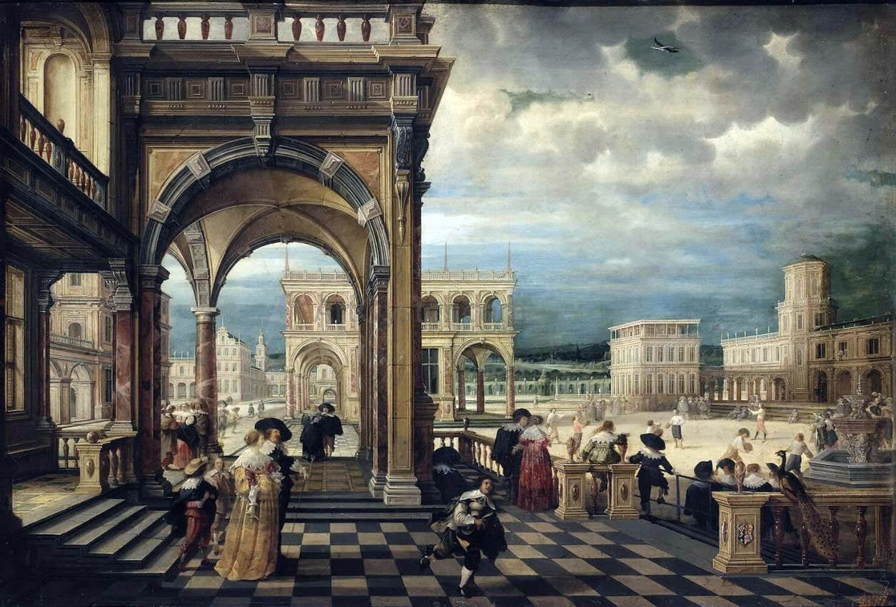 The Younger Hendrick Van Steenwyck Italian Palace - Hand Painted Oil Painting
