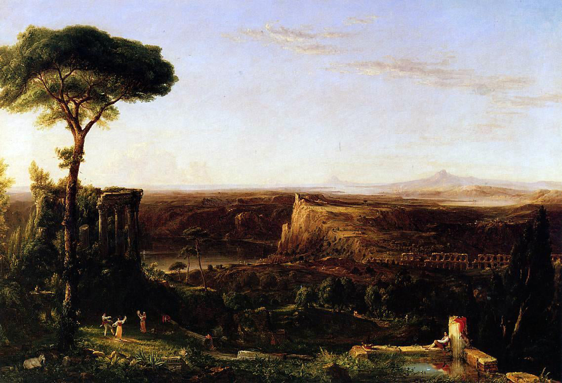 Thomas Cole Italian Scene, Composition - Hand Painted Oil Painting