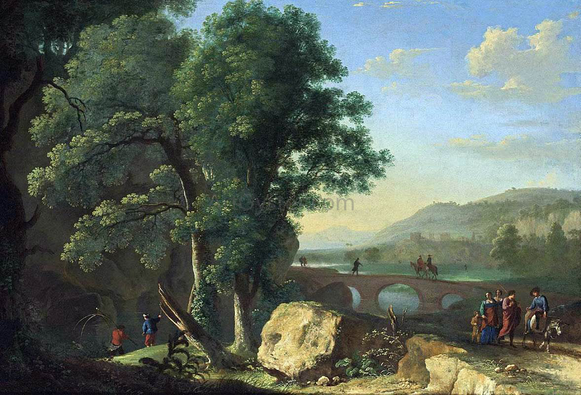 Herman Van Swanevelt Italianate Landscape - Hand Painted Oil Painting