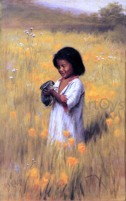 Grace Carpenter Hudson Jack Rabbit (Shi-Ko-Da) - Hand Painted Oil Painting