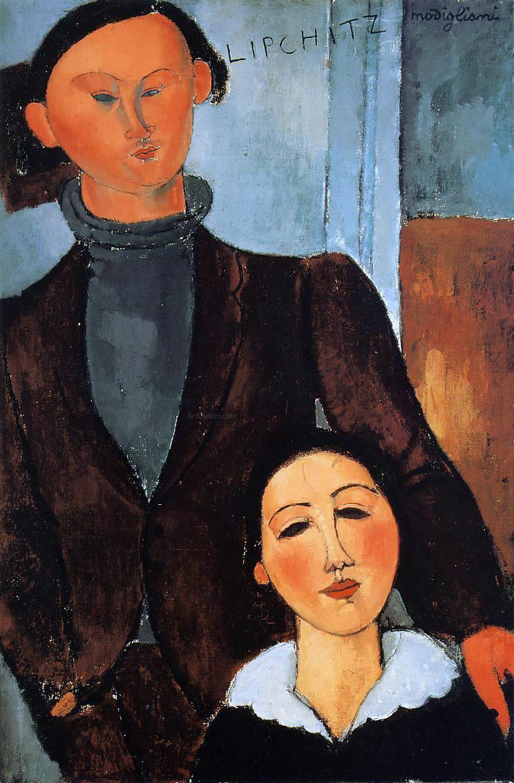  Amedeo Modigliani Jacques and Berthe Lipchitz - Hand Painted Oil Painting