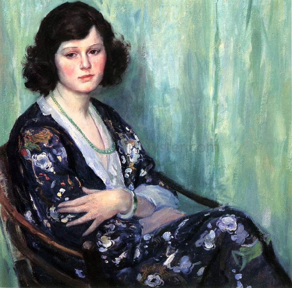 Guy Orlando Rose Jade Beads - Hand Painted Oil Painting