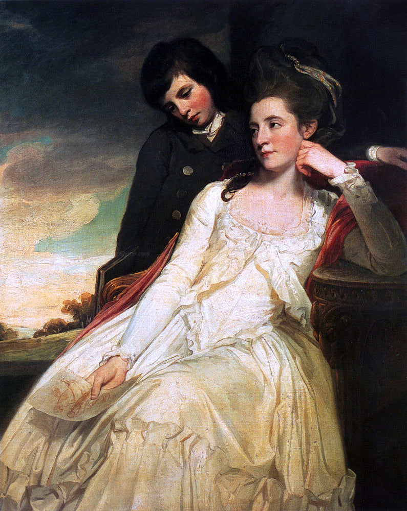  George Romney Jane Maxwell, Duchess Of Gordon And Her Son The Marquis Of Huntly - Hand Painted Oil Painting