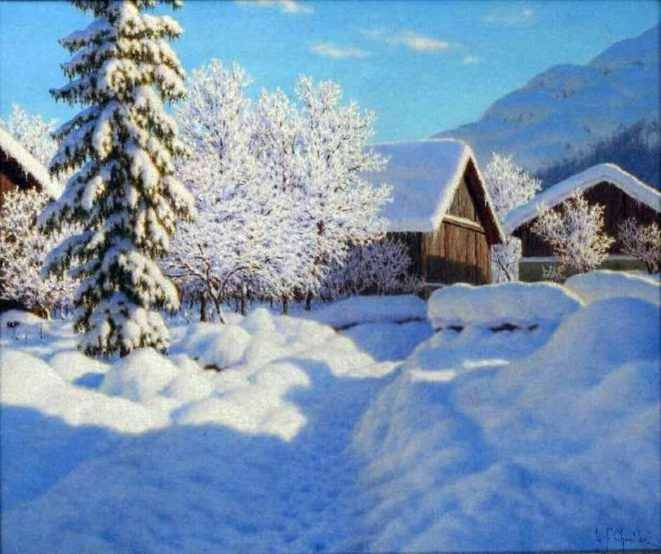  Ivan Fedorovich Choultse Janvier Chamonix, Haute Savoie - Hand Painted Oil Painting