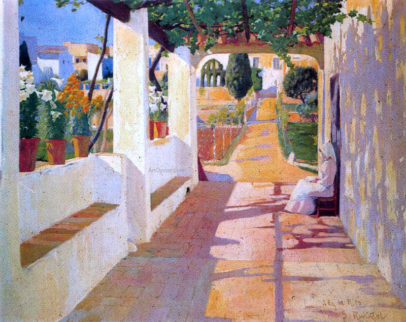 Santiago Rusinol Prats Jardin - Hand Painted Oil Painting