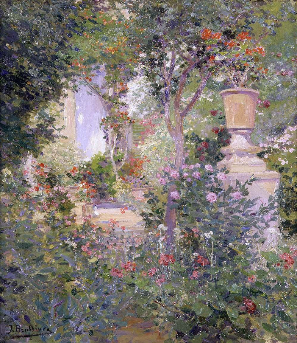 Jose Benlliure Y Gil Jardin Benlliure - Hand Painted Oil Painting