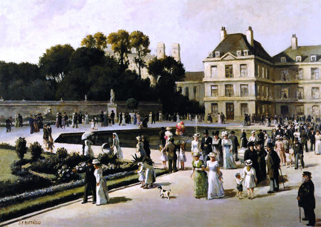 Jean-Francois Raffaelli Jardin du Luxembourg - Hand Painted Oil Painting