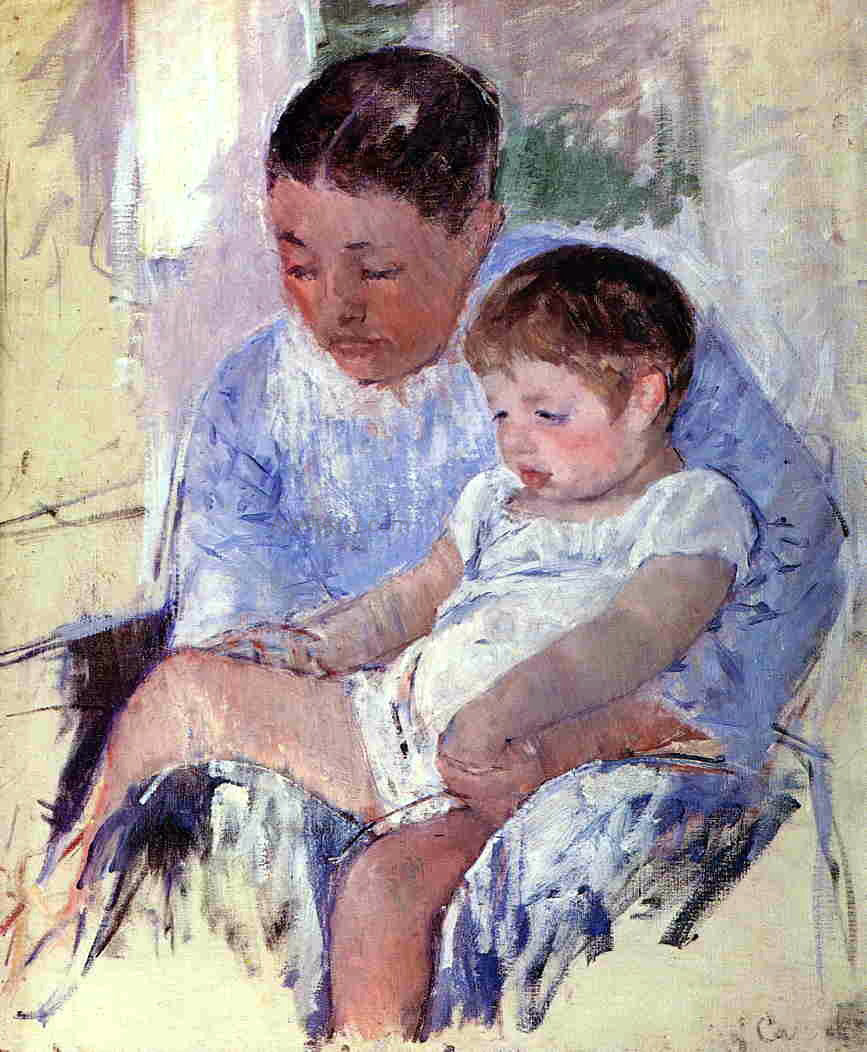 Mary Cassatt Jenny and Her Sleepy Child - Hand Painted Oil Painting