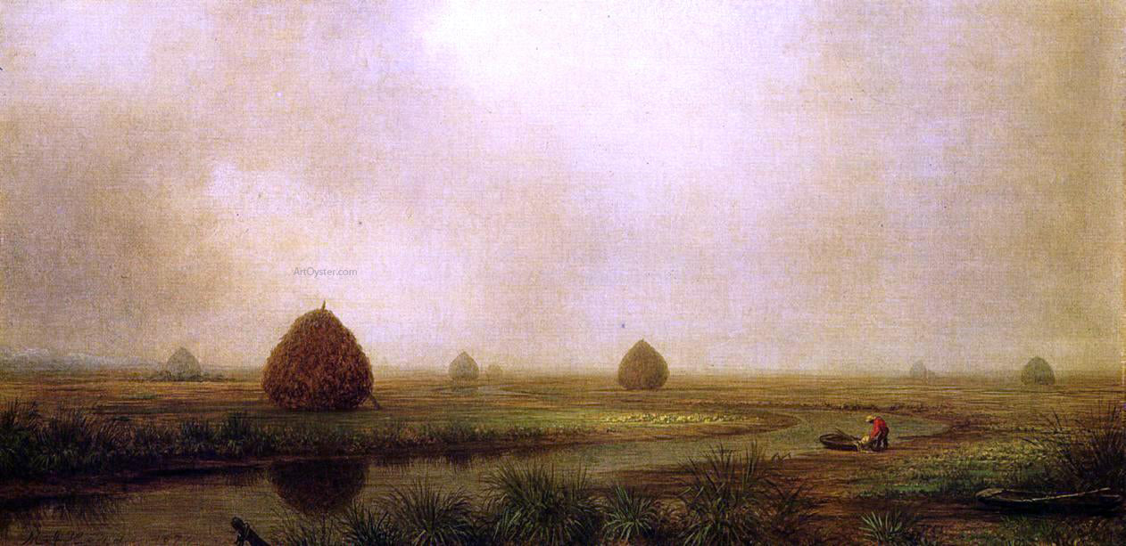 Martin Johnson Heade Jersey Marshes - Hand Painted Oil Painting