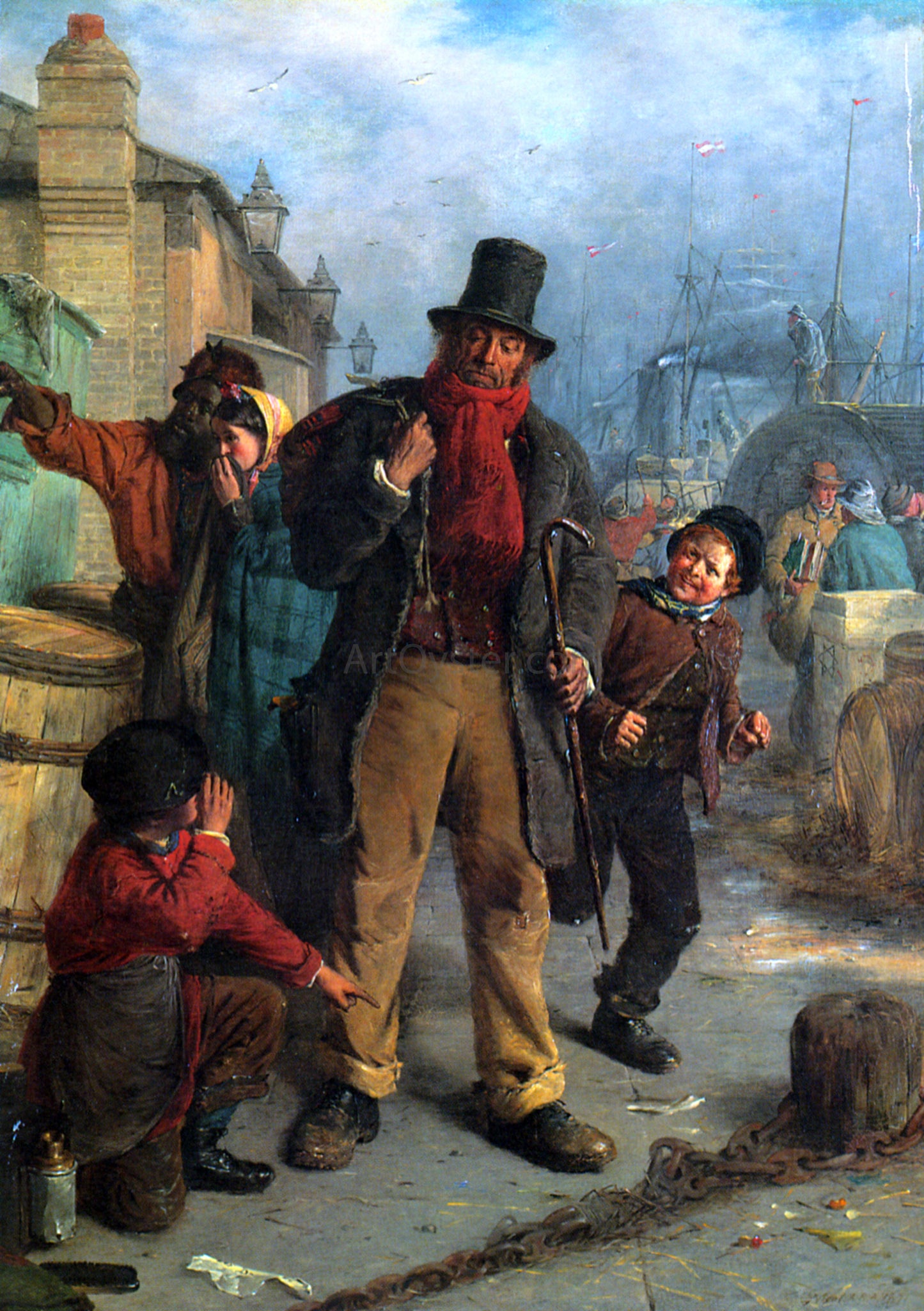 Erskine Nicol Jim Blake in Liverpool - Hand Painted Oil Painting