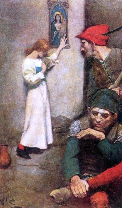Howard Pyle Joan of Arc in Prison - Hand Painted Oil Painting
