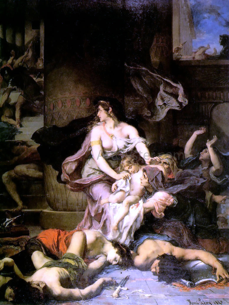 Henri Leopold Levy Joas sauve du massacre des petits fils d'Athalie - Hand Painted Oil Painting