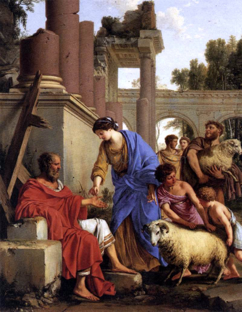 Laurent De La Hire Job Restored to Prosperity - Hand Painted Oil Painting