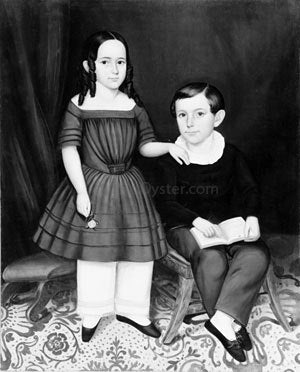 Joseph Whiting Stock John and Louisa Stock - Hand Painted Oil Painting